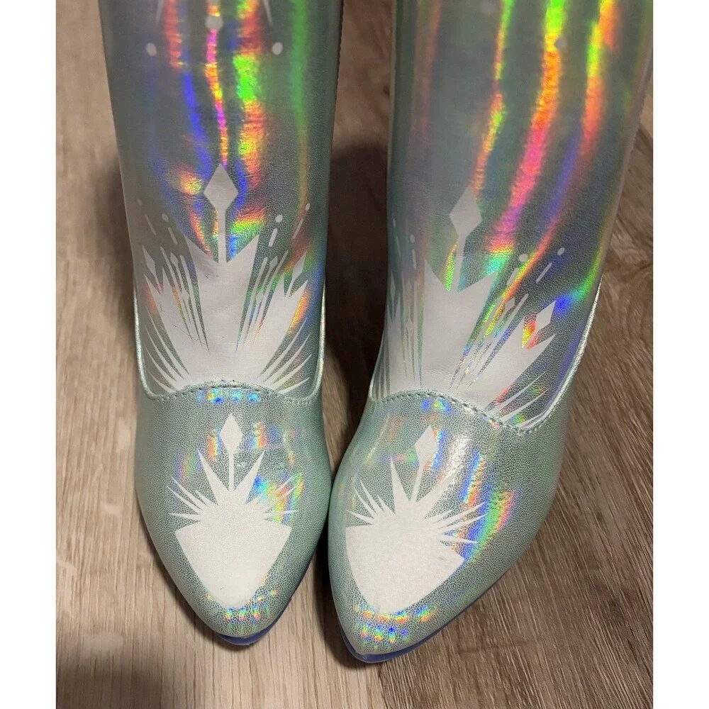 Girls Frozen Elsa Play Boots Size 9/10 NWT